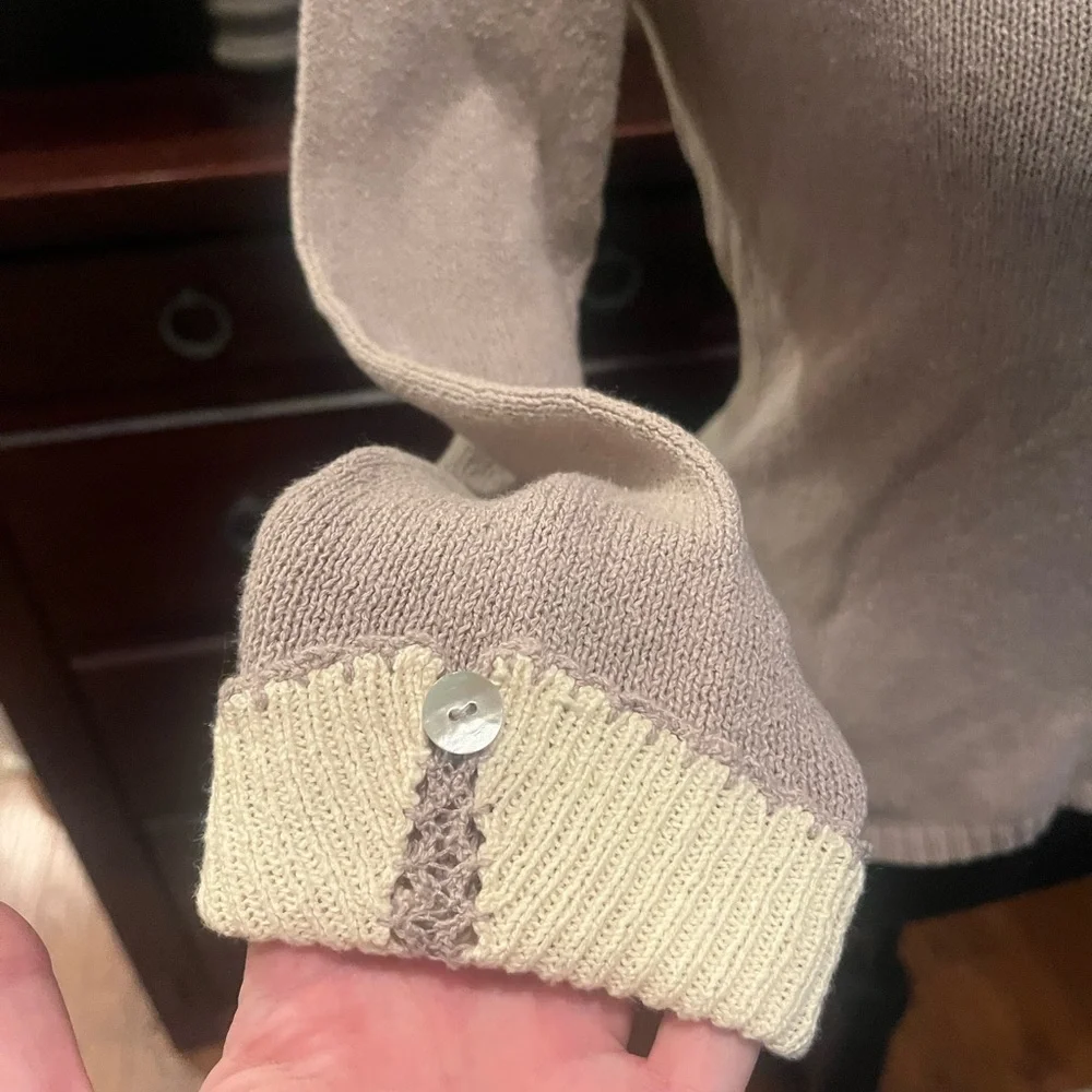 Anthropologie Field Flower Lavender Floral Ruffle Cardigan Sweater XS - Picture 4 of 7